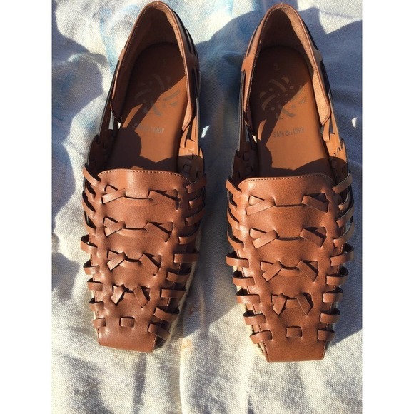 Sam & Libby womens espadrilles flat sandals 9 brown NEW tan coastal academia - Picture 2 of 7